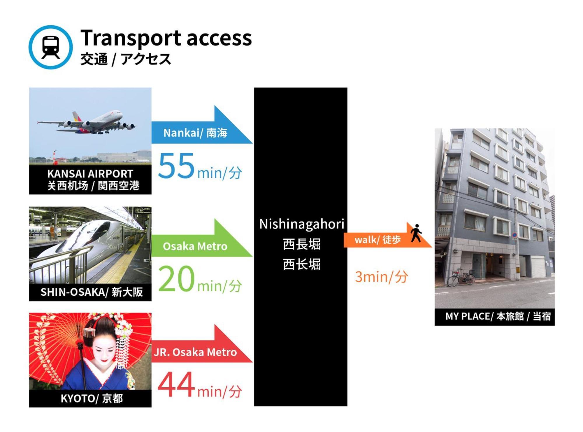 Design House Ao Apartment Osaka Bagian luar foto